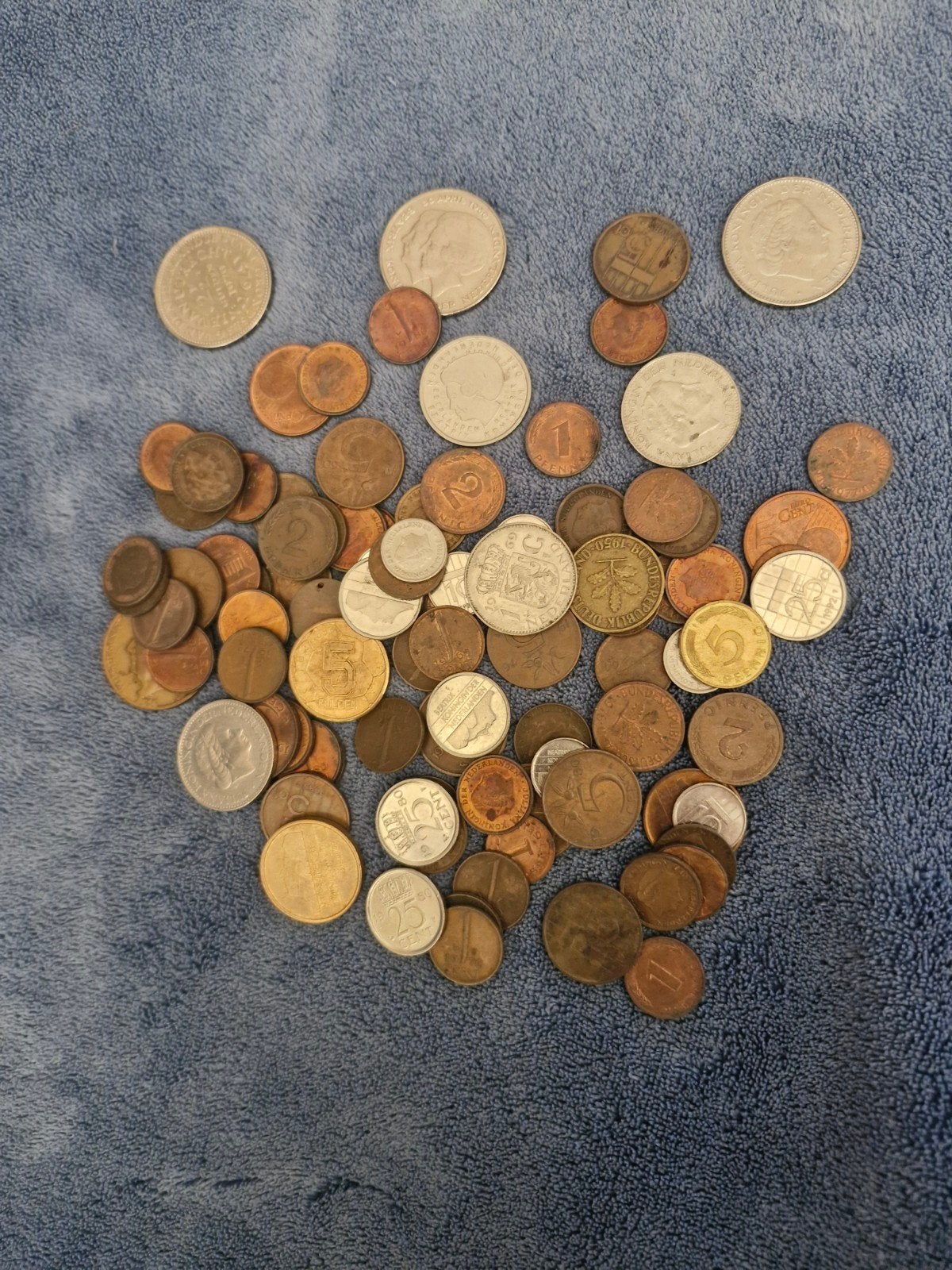 Zakje met diverse munten (gulden en centen), Postzegels en Munten, Ophalen of Verzenden, Koningin Juliana, Overige waardes, Setje