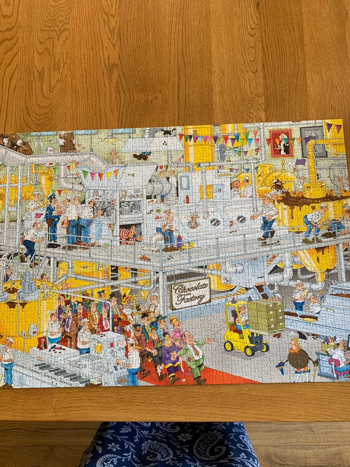 Jan van Haasteren Chocoladefabriek 1000, Hobby en Vrije tijd, Ophalen of Verzenden, 500 t/m 1500 stukjes, Zo goed als nieuw