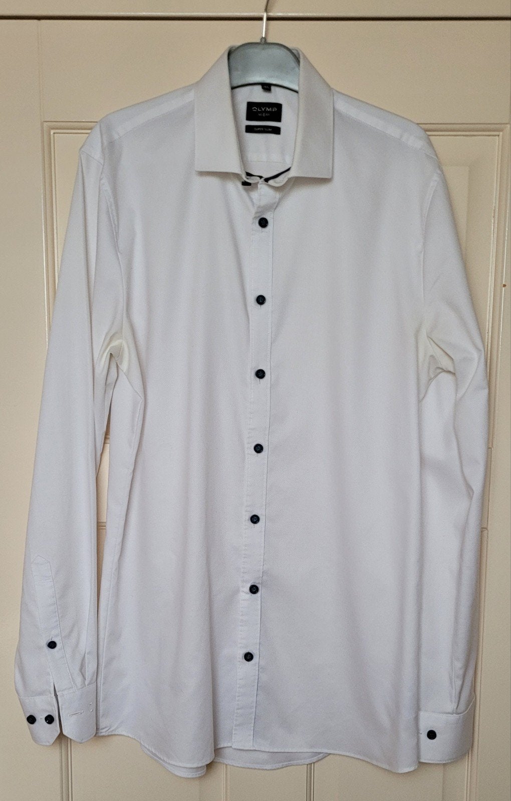 Olymp Super Slim Fit Overhemd - Spierwit - Boordmaat 39, Wit, Zo goed als nieuw, Olymp, Halswijdte 39/40 (M)