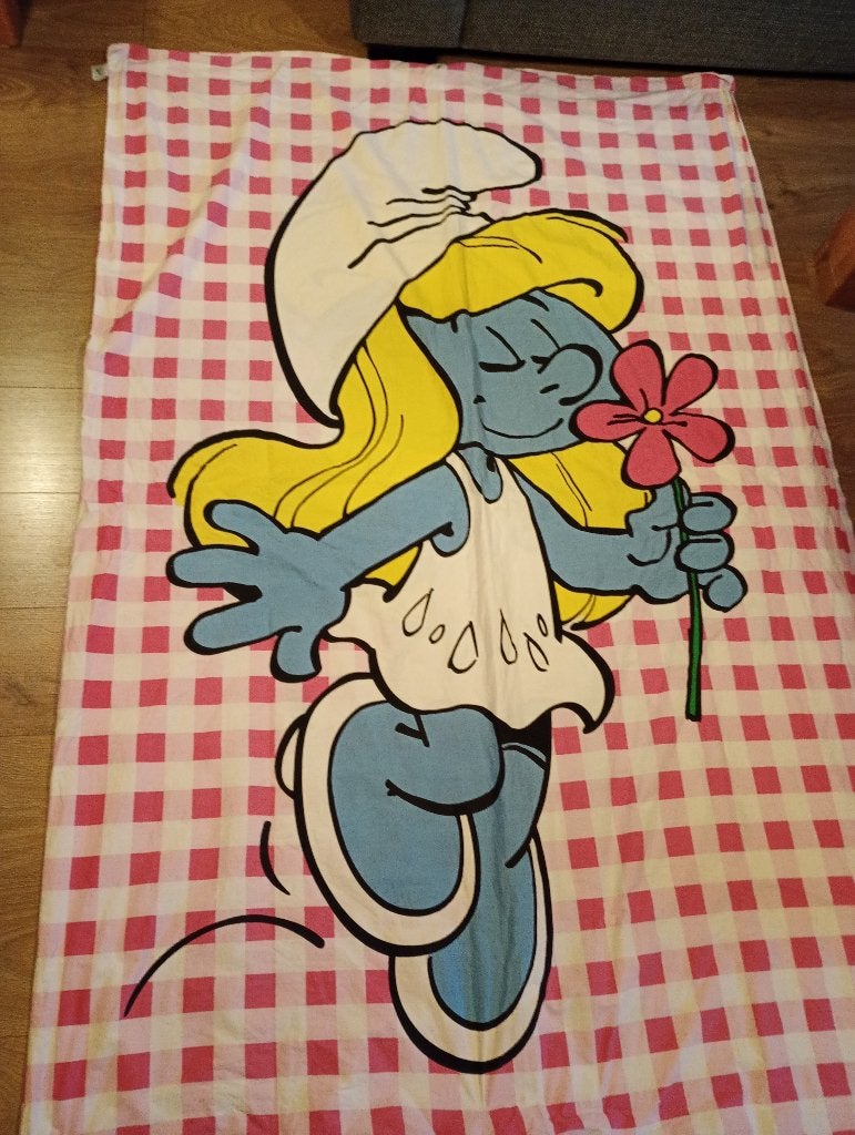 Kinder dekbedovertrek Smurfin 1 persoons, Gebruikt, Overige merken, Meisje, Ophalen of Verzenden