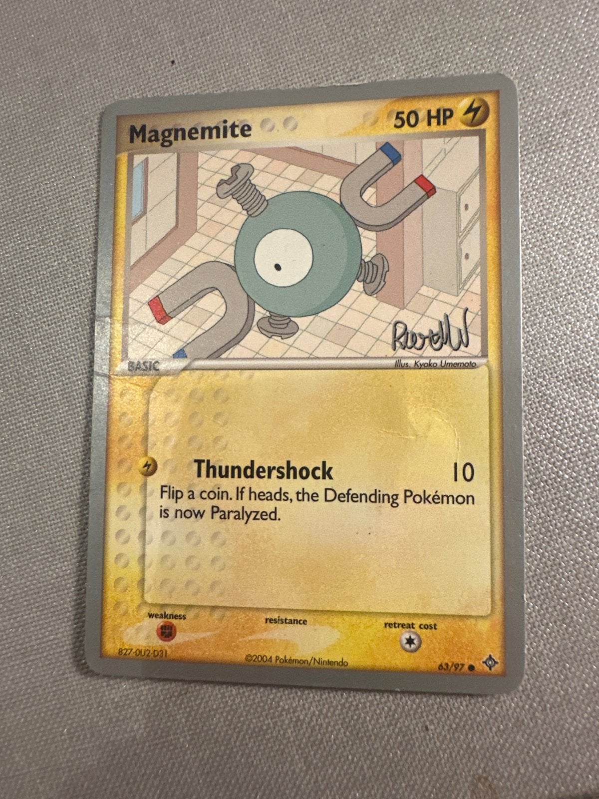 Magnemite Pokémon Kaart World Championships 2004, Ophalen of Verzenden, Gebruikt, Losse kaart