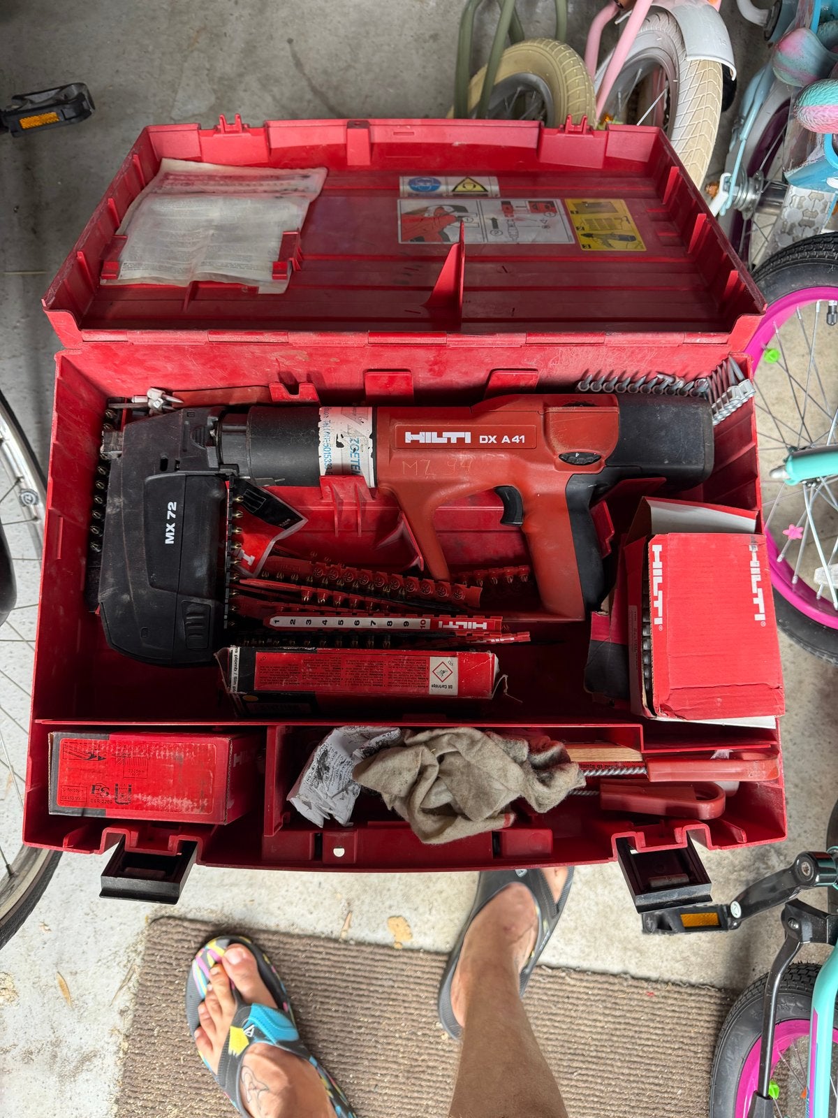Hilti DX A41 Schiethamer met MX 72 magazijn, Ophalen of Verzenden, Gebruikt