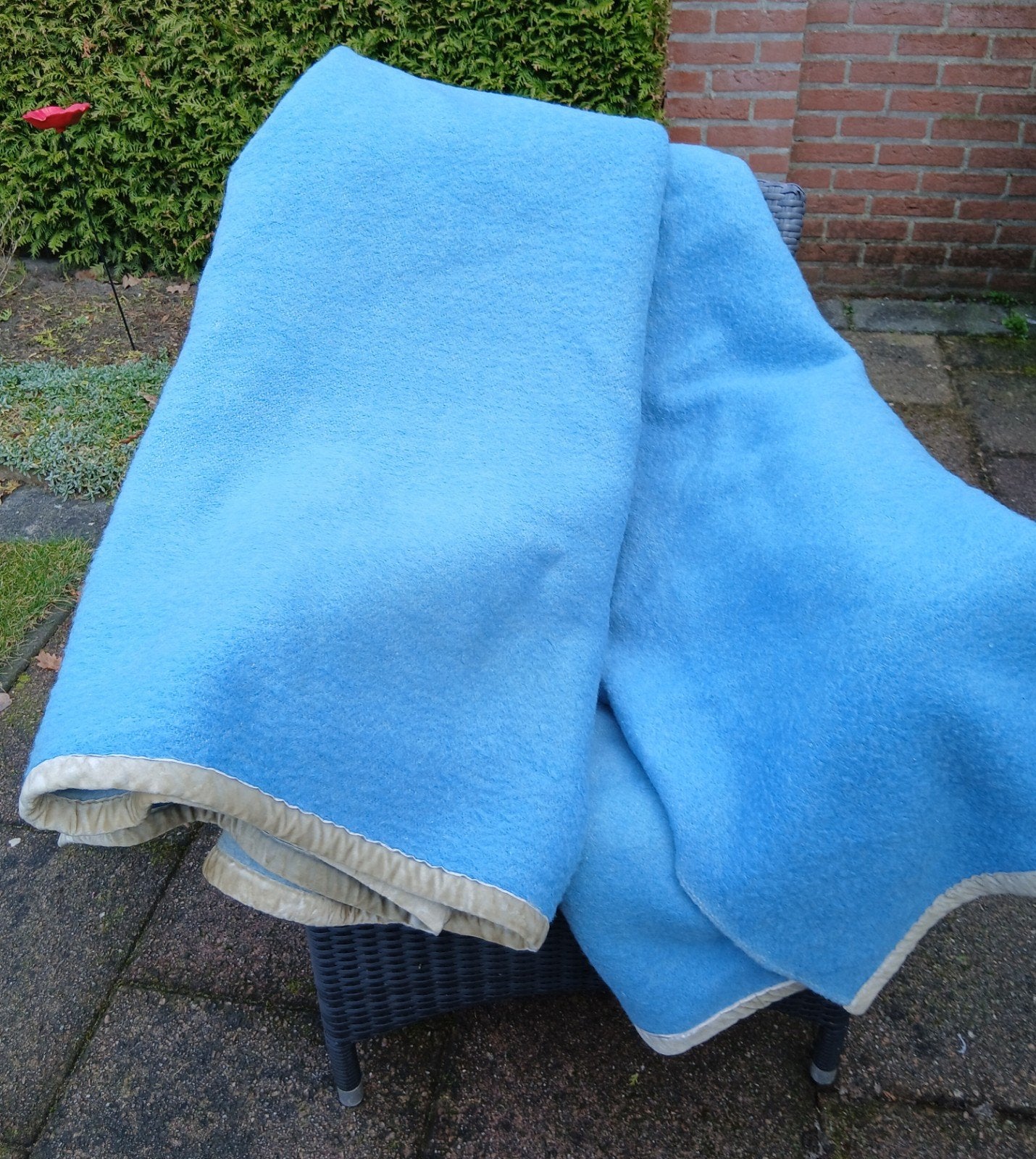 vintage wollen deken Holland'sGlorie, Ophalen of Verzenden, Gebruikt