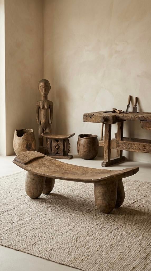 Antieke afrikaanse Senufo daybed, Ophalen of Verzenden
