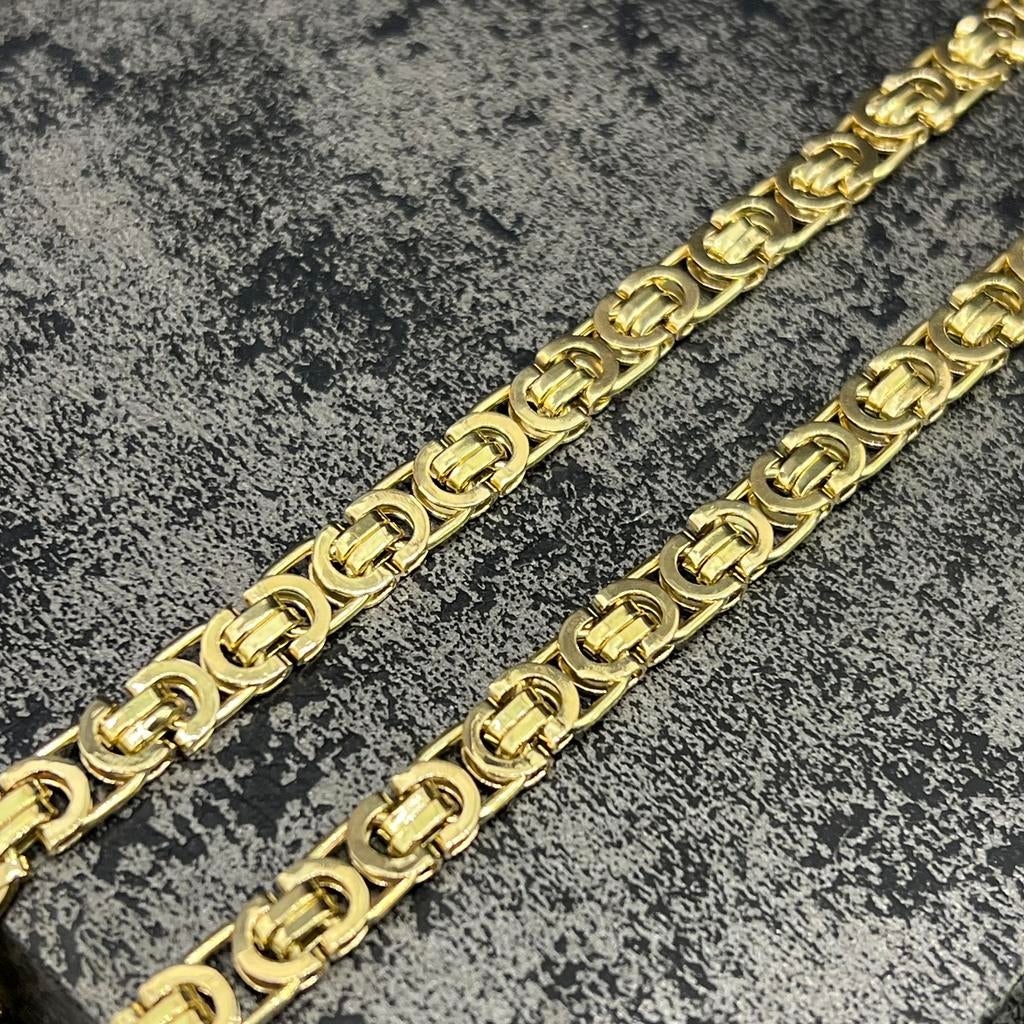14k gouden ketting massief 41,5 gram platte koningsketting, Sieraden, Tassen en Uiterlijk, Kettingen, Ophalen of Verzenden, Nieuw