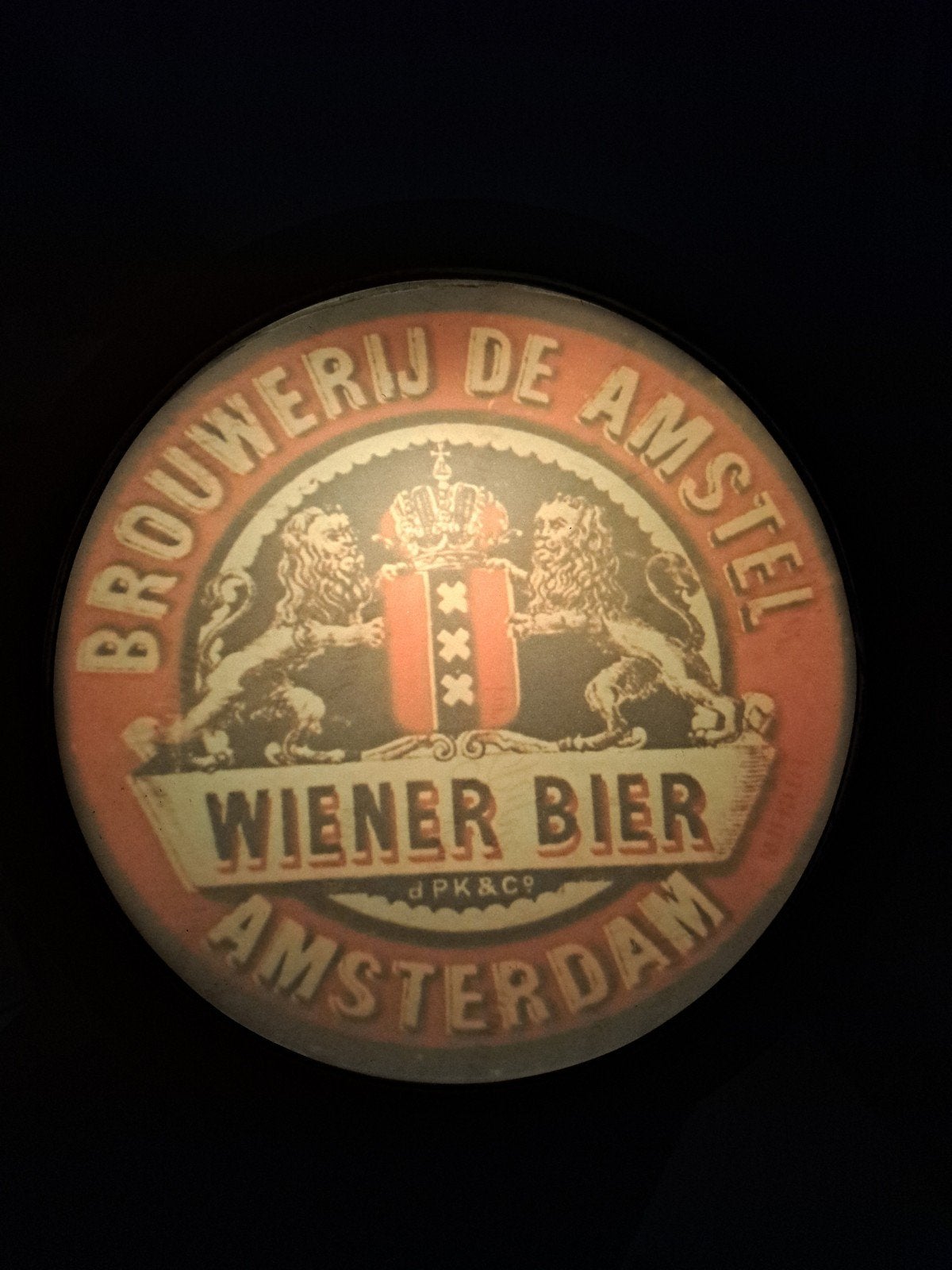 Lichtbakje brouwerij de amstel, Ophalen of Verzenden, Zo goed als nieuw, Lichtbak of (neon) lamp
