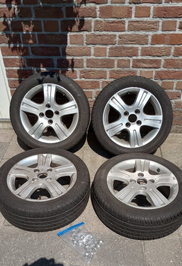 Autovelgen met zomerbanden (Viking 4 stuks) 195/50 R15, Ophalen, Gebruikt, Ford