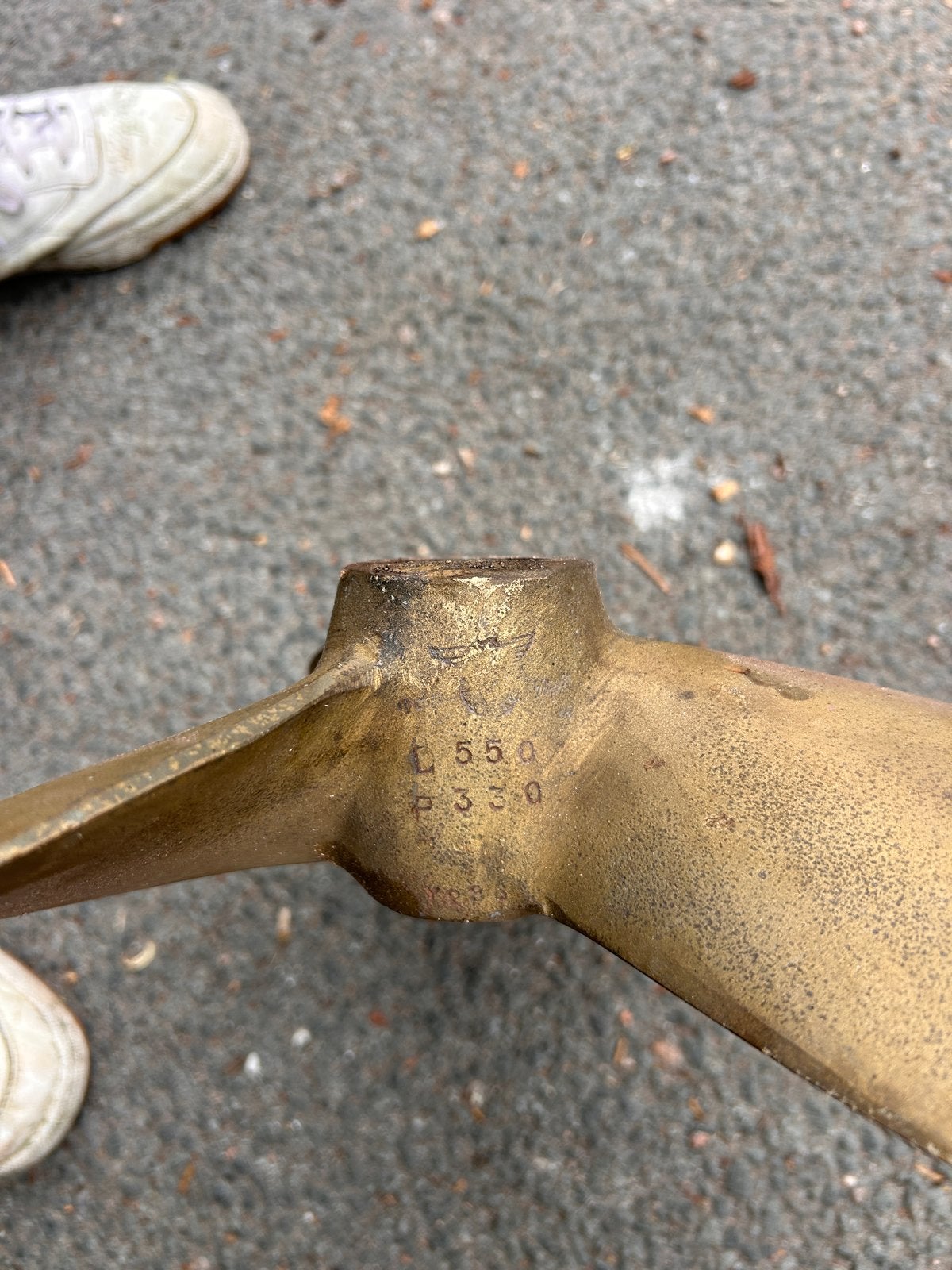 Bronzen scheepsschroef met schroefas, Ophalen, Gebruikt, Motor en Techniek, Motorboot