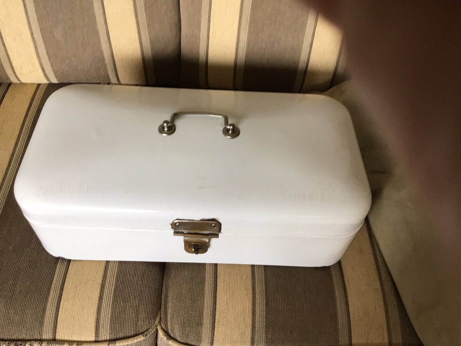 Vintage emaille broodtrommel, Antiek en Kunst, Ophalen of Verzenden