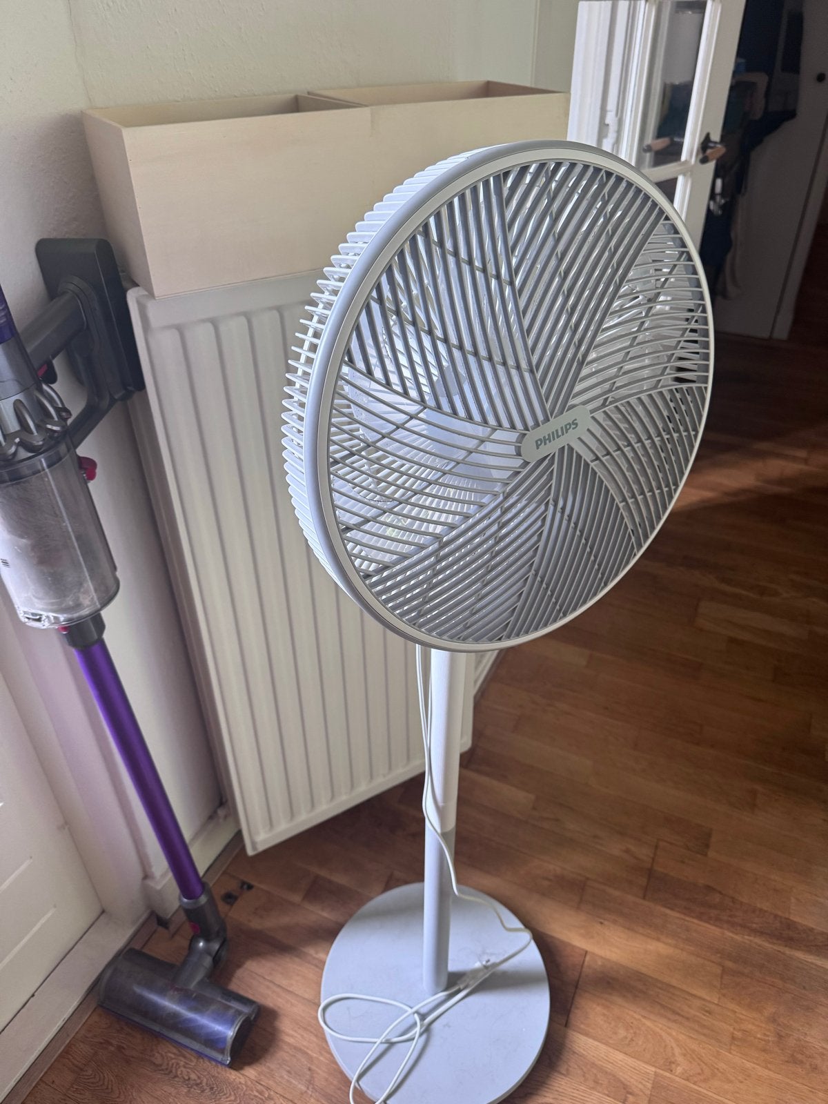 Philips Statiefventilator - Wit, Zo goed als nieuw, Ophalen, Zo goed als nieuw, Statiefventilator