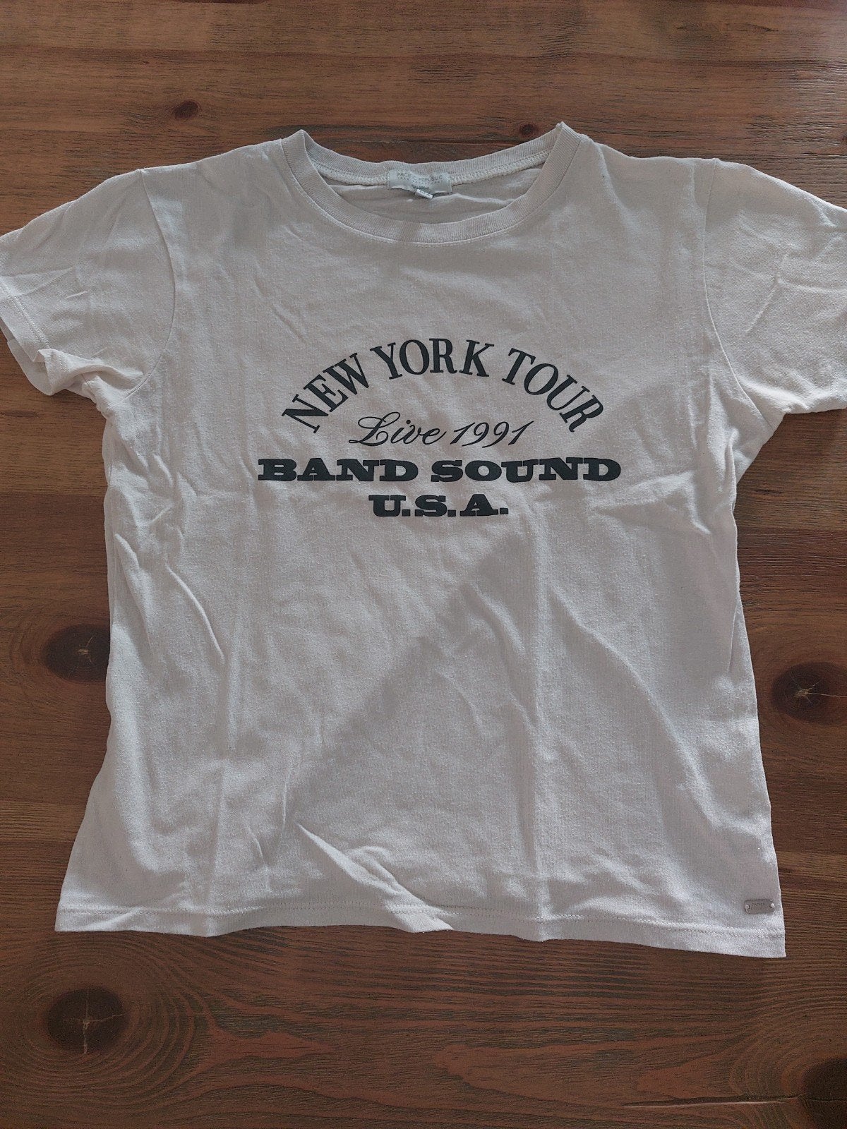 Offwhite shirt met zwarte tekst maat S, Kleding | Dames, Ophalen, Wit, Zo goed als nieuw, Korte mouw