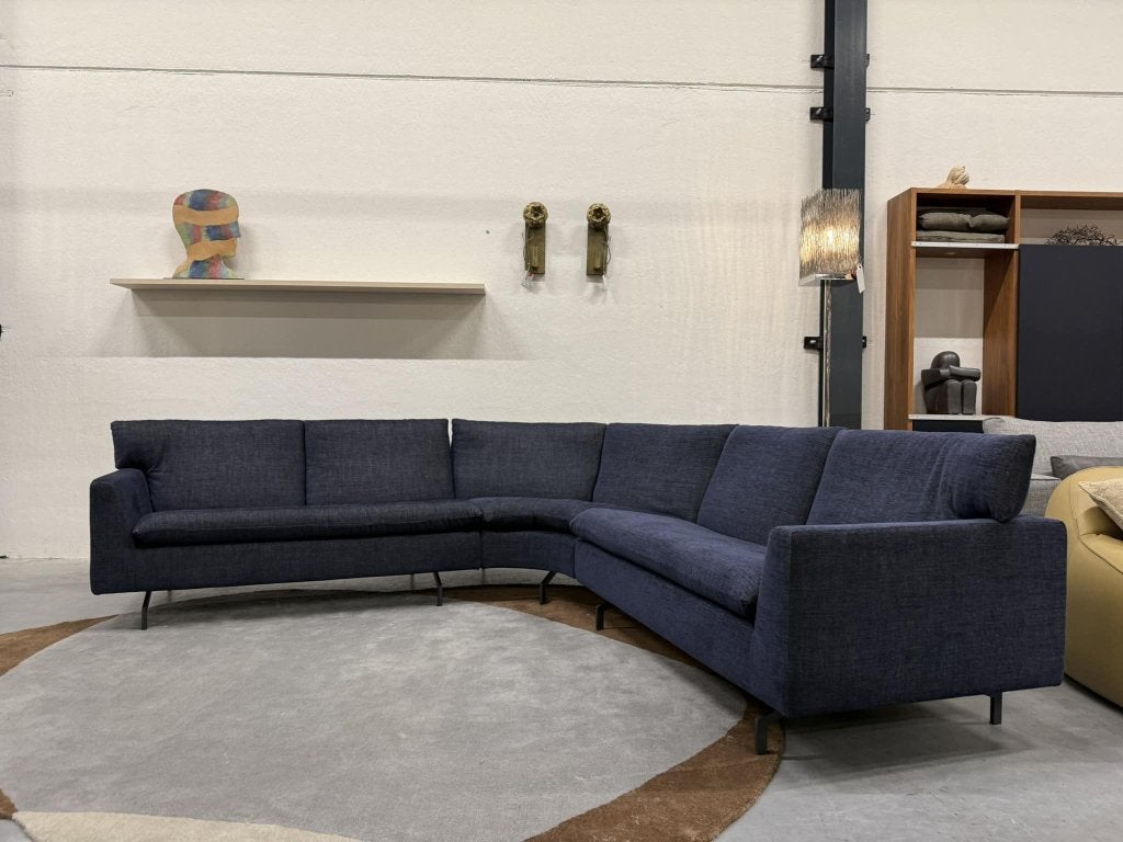 Nieuw Label van den Berg Kameo Hoekbank Blauw Stof Bank