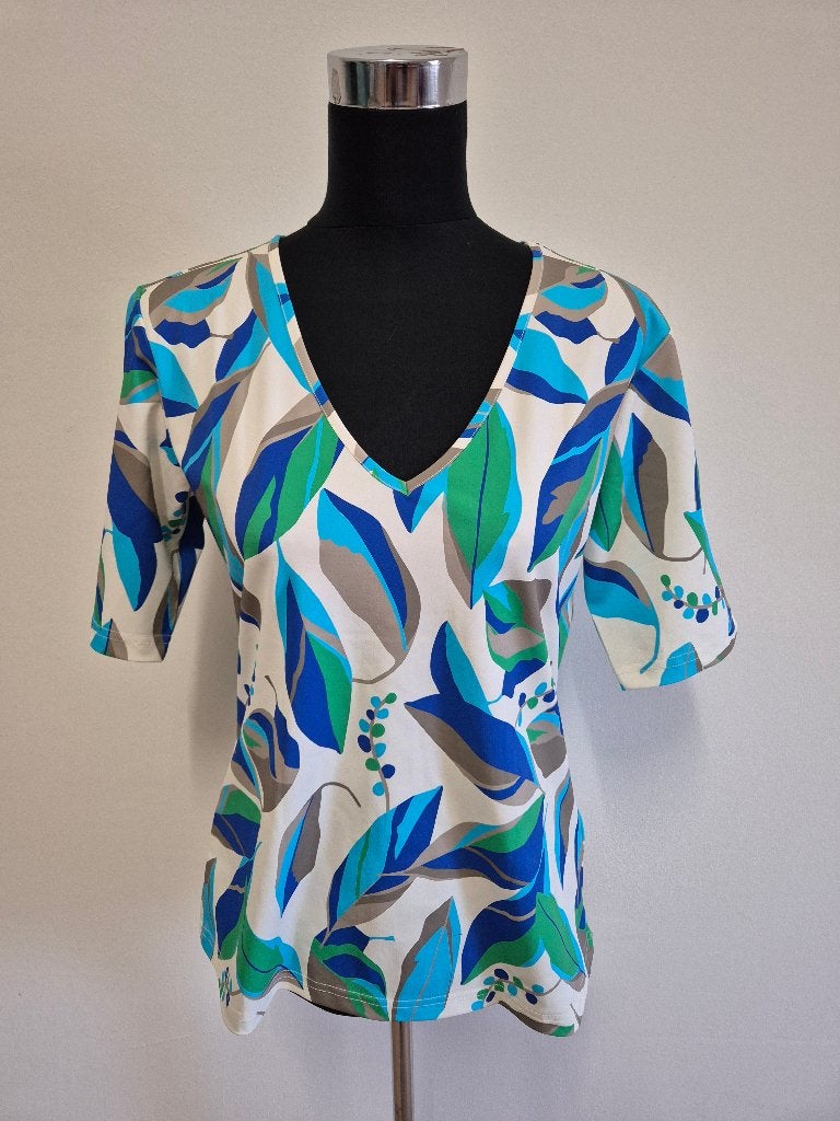 Top121 - Blauw-wit Pescara polyamide shirt maat M (1), Ophalen of Verzenden, Zo goed als nieuw, Blauw, Korte mouw