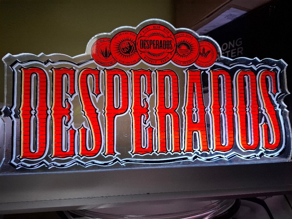 Reclameverlichting Desperados, Ophalen of Verzenden, Nieuw, Lichtbak of (neon) lamp