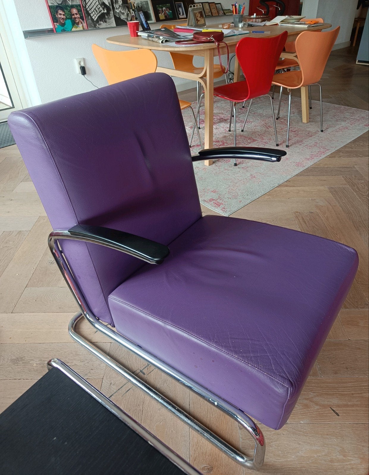 Gispen 405 Dutch Design Lounge Chair/prachtige fauteuil LEER, Ophalen
