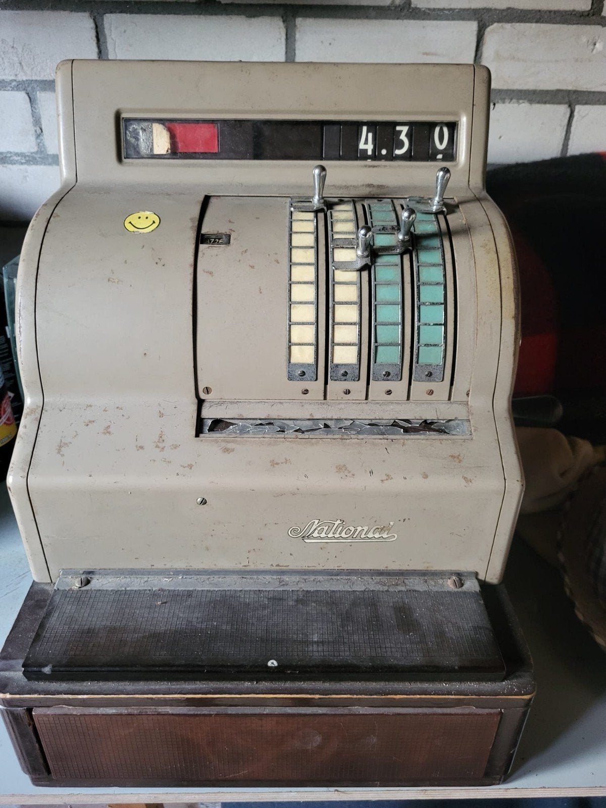Vintage National Kassa - Authentieke Kassa uit 1969, Antiek en Kunst, Ophalen of Verzenden