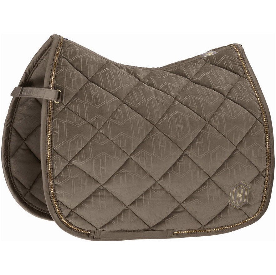 Eskadron Heritage Velvet Crystal Saddle Pad - Plazza Taup, Full (L), Nieuw, Ophalen of Verzenden, Eskadron