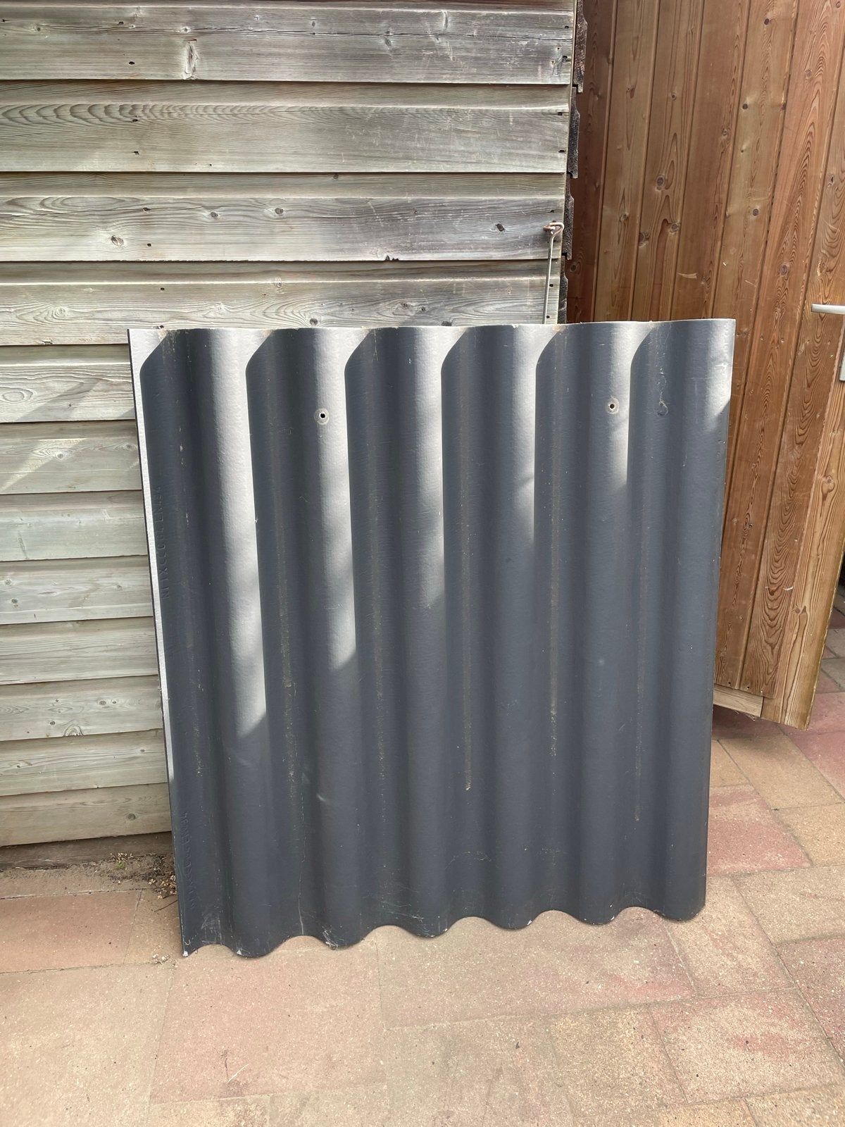 Gratis: nette asbestvrije vezelcement dakplaten (122x107cm), Gebruikt, 15 m² of meer, Metaal, Ophalen