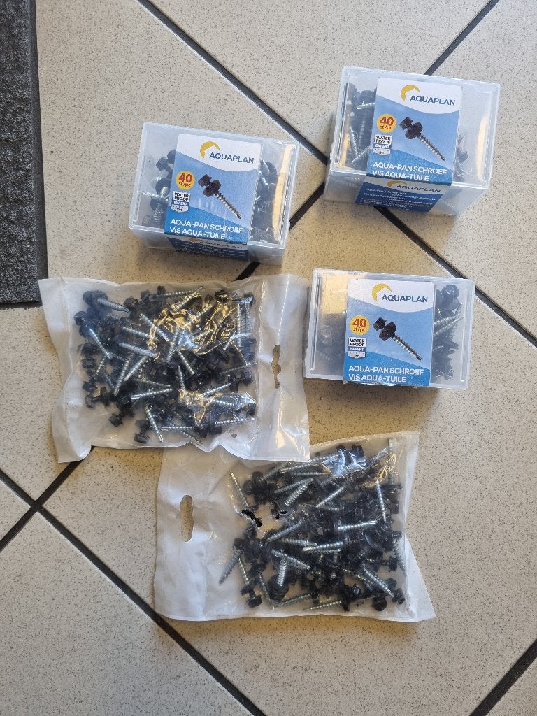 Aquaplan Aqua-pan schroef met dichtingsring antraciet 35 mm, Ophalen, Nieuw, Minder dan 50 mm, Schroeven