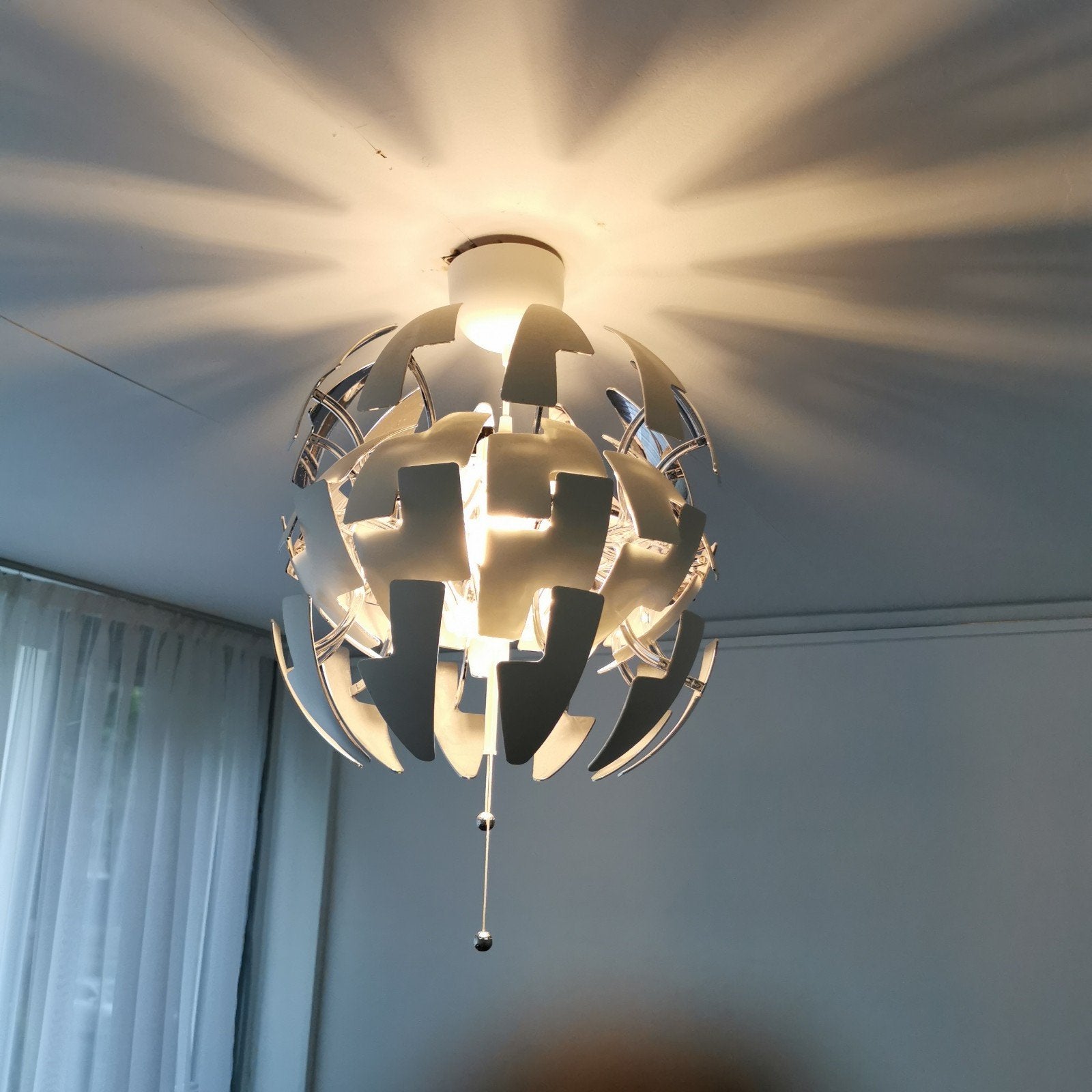IKEA PS 2014 Hanglamp - Wit/Koper, Verstelbaar Design, Kunststof, Modern, Scandinavisch, Design, Zo goed als nieuw, E27 (groot)