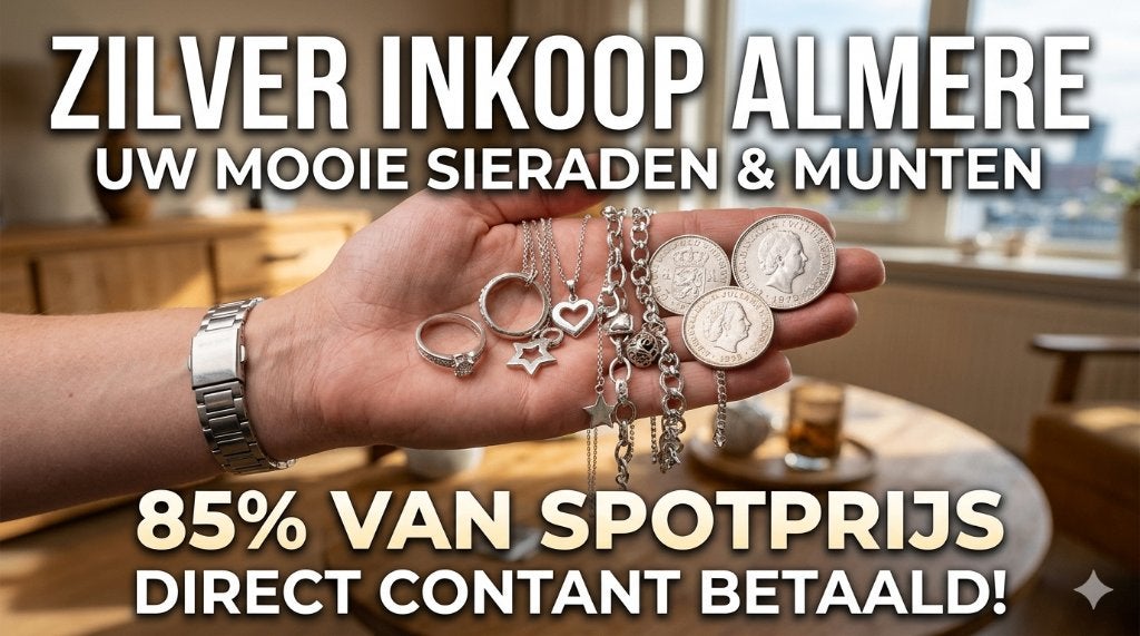 Zilver Inkoop: Sieraden & Munten | 85% van Spot, Gebruikt, Met hanger, Ophalen of Verzenden, Zilver