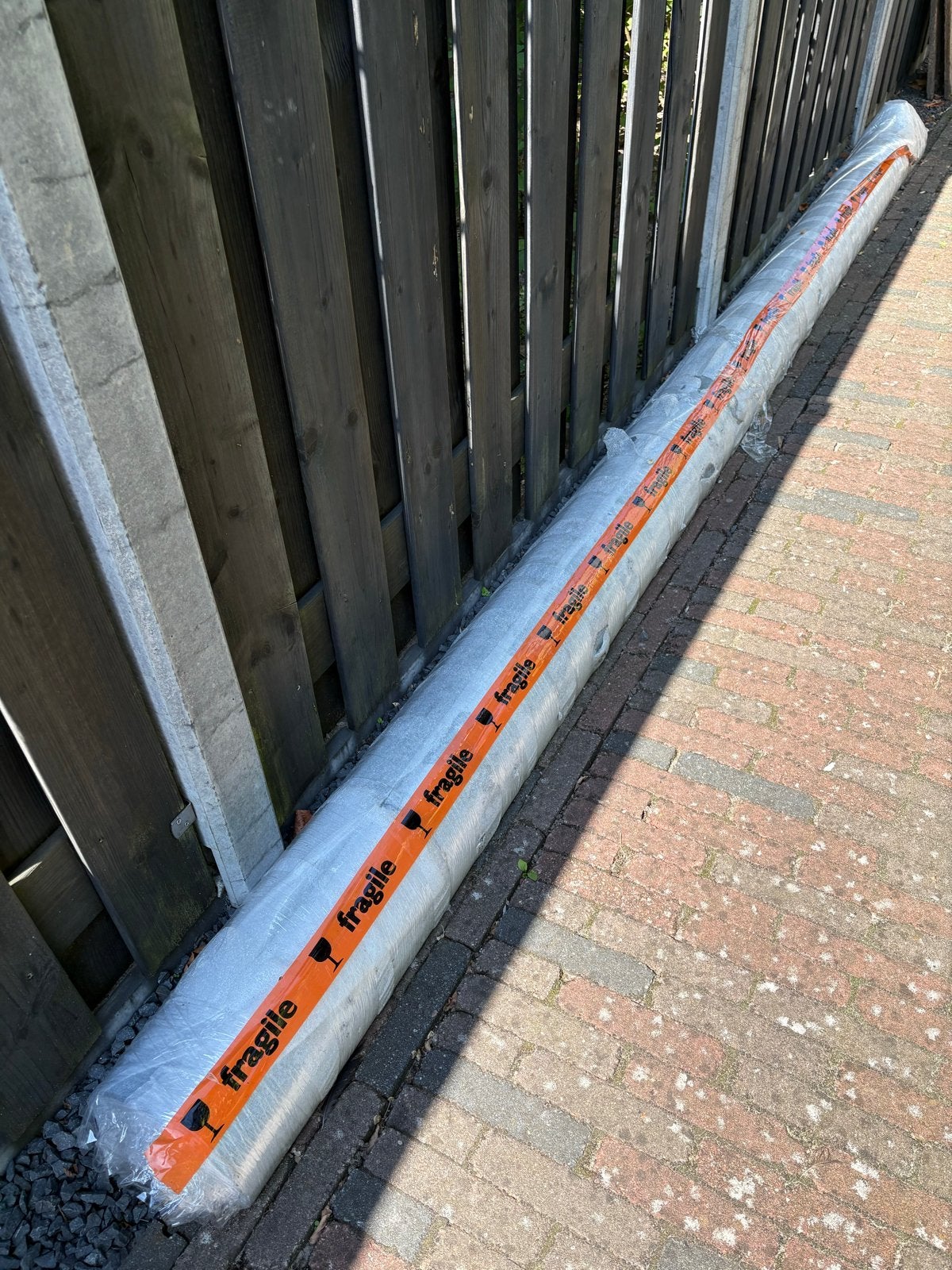 Zinken mastgoot m44 met beugels, 8 meter totaal., Ophalen, 6 meter of meer, Nieuw, Zink