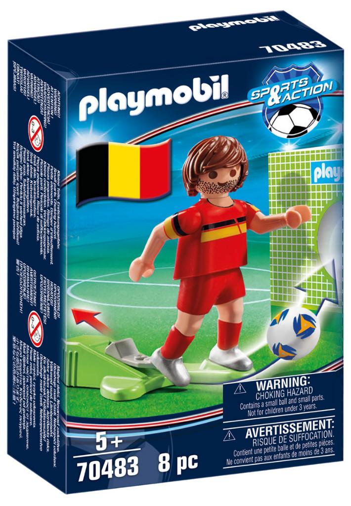 PLAYMOBIL 70483 Sport Action Voetbalspeler Belgie 8 delig, Ophalen of Verzenden, Nieuw, Complete set