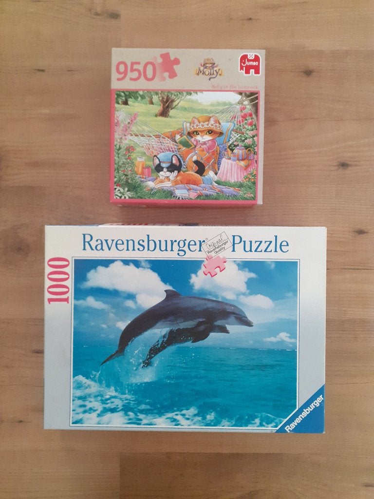 Gratis* 2 puzzels 1000 stukjes, Ophalen of Verzenden, 500 t/m 1500 stukjes, Zo goed als nieuw