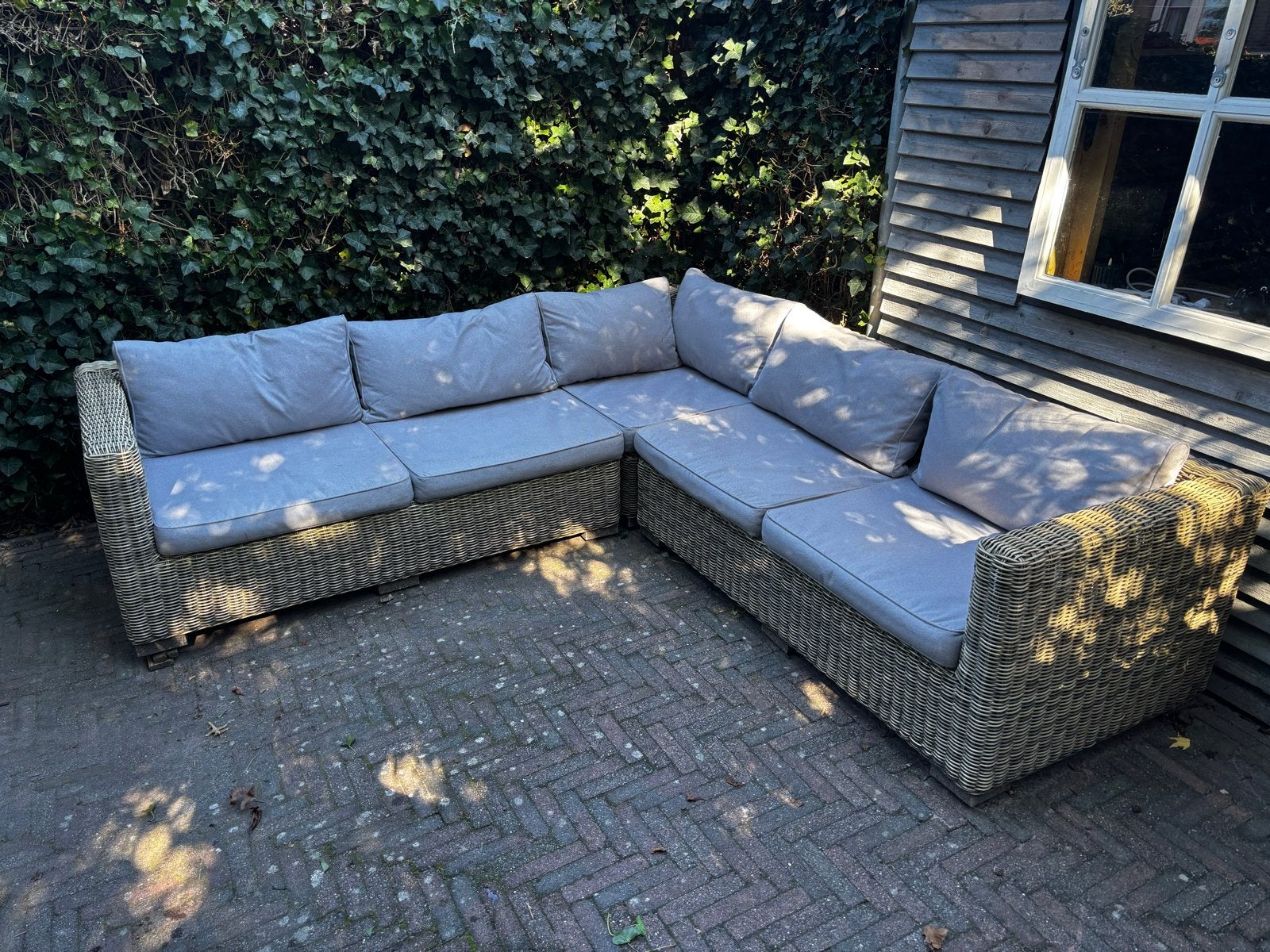 Terras loungeset 250x250 incl waterafstotende kussens, Tuin en Terras, Ophalen, Gebruikt, Meer dan 8 zitplaatsen, Loungeset