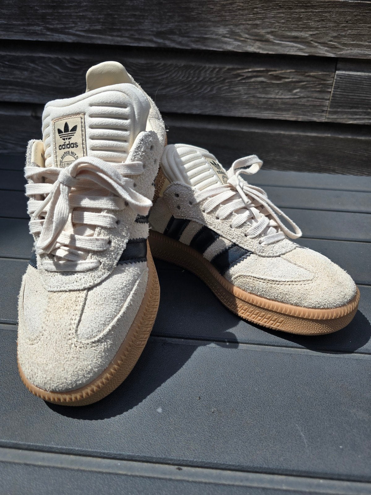 Adidas Samba OG Cream White Black Gum sneakers, Ophalen, Adidas, Wit, Sneakers of Gympen