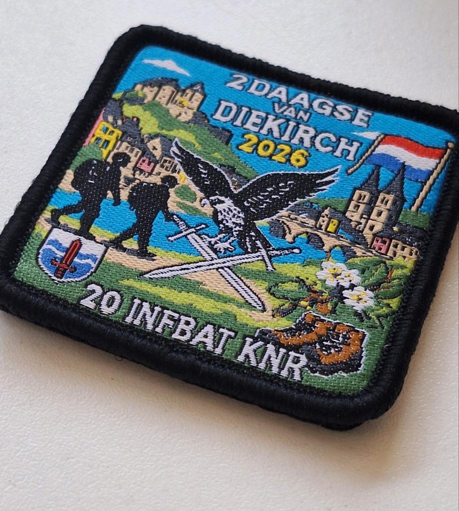 Patch 20 natres (nationale reserve) ibb diekirch 2026 velcro, Verzamelen, Speldjes, Pins en Buttons, Verzenden