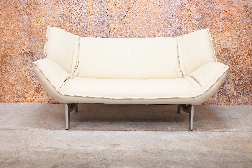 NIEUW beklede leren Leolux Tango verstelbare design bank, Leolux, Leolux, 150 tot 200 cm, Tweepersoons