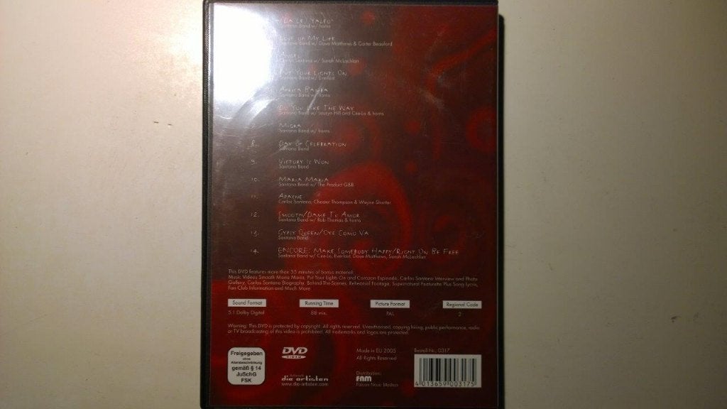 Santana - In Concert (DVD), Alle leeftijden, Ophalen of Verzenden, Zo goed als nieuw, Muziek en Concerten