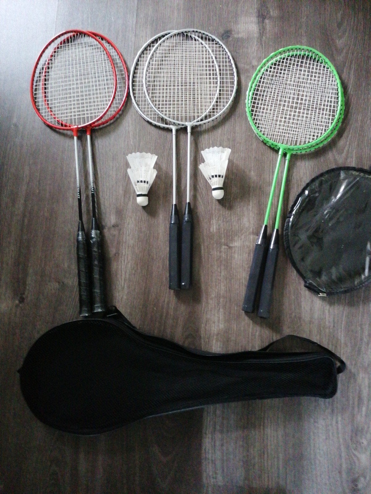 6 Nieuwe Badminton Rackets met Shuttles en Hoes, Ophalen