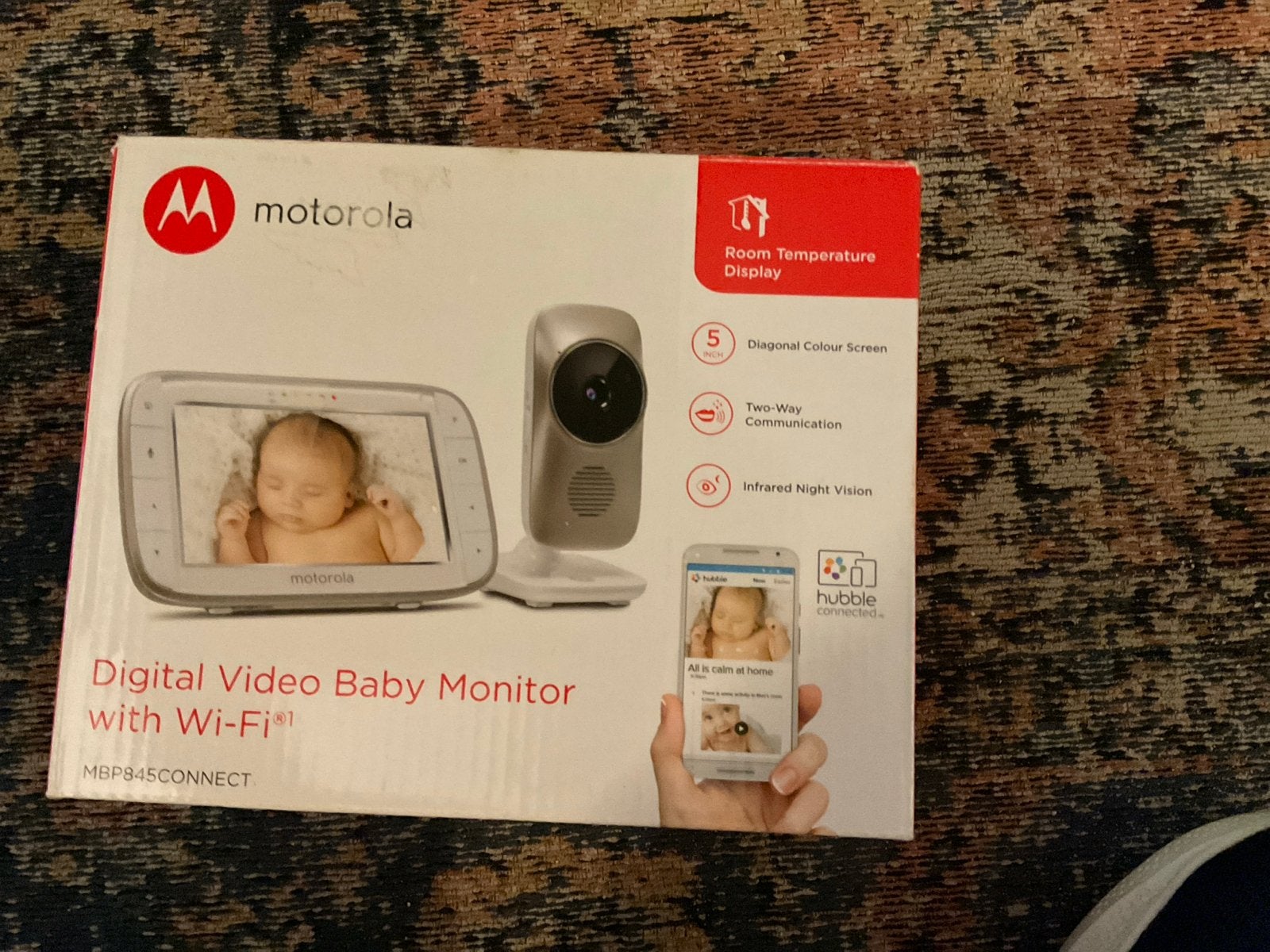 Motorola Digitale Video Babyfoon met Wi-Fi - MBP845CONNECT, Ophalen, Gebruikt, 100 tot 250 meter, Camera