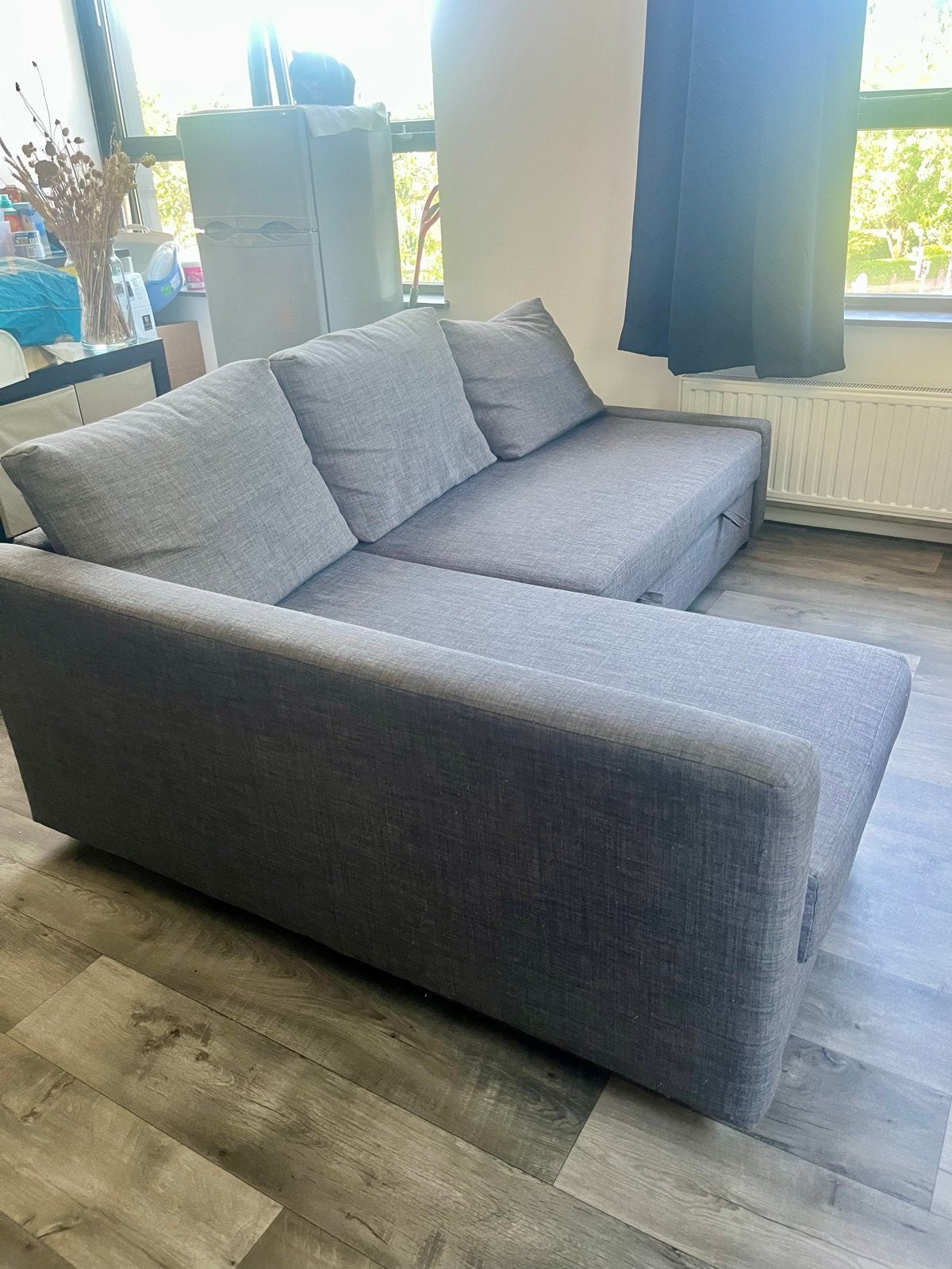Ikea slaapbank met opbergruimte, Ophalen, Gebruikt, 125 tot 150 cm, Hoekbank
