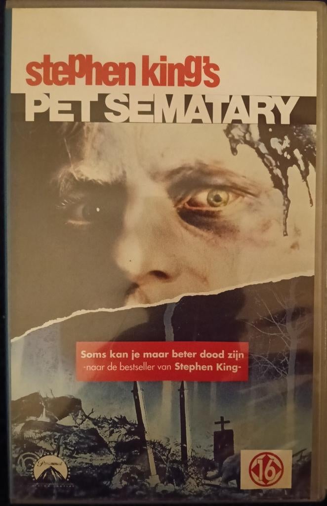 Pet Sematary vhs, Vanaf 16 jaar, Ophalen of Verzenden, Zo goed als nieuw, Horror