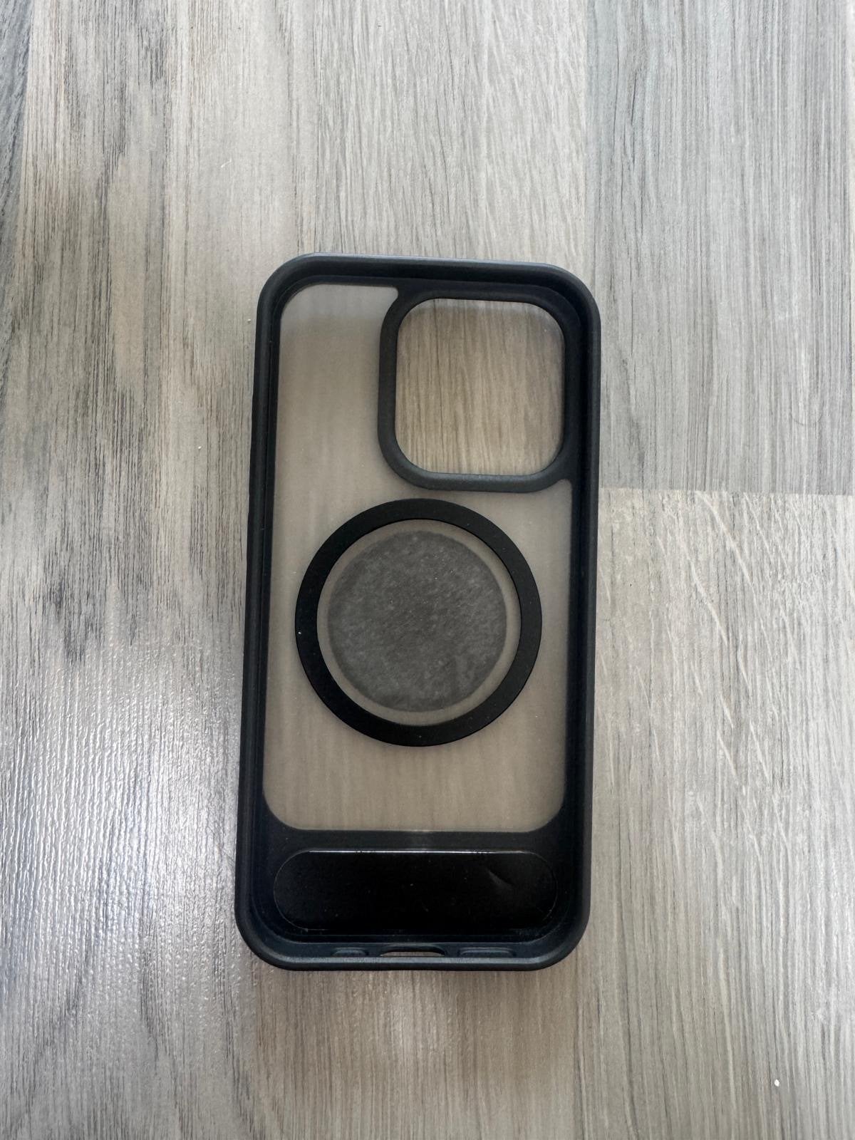 iPhone 15 Pro Hoes met Standaard en Magnetische Strip, Ophalen of Verzenden, Nieuw, Bescherming, Apple iPhone