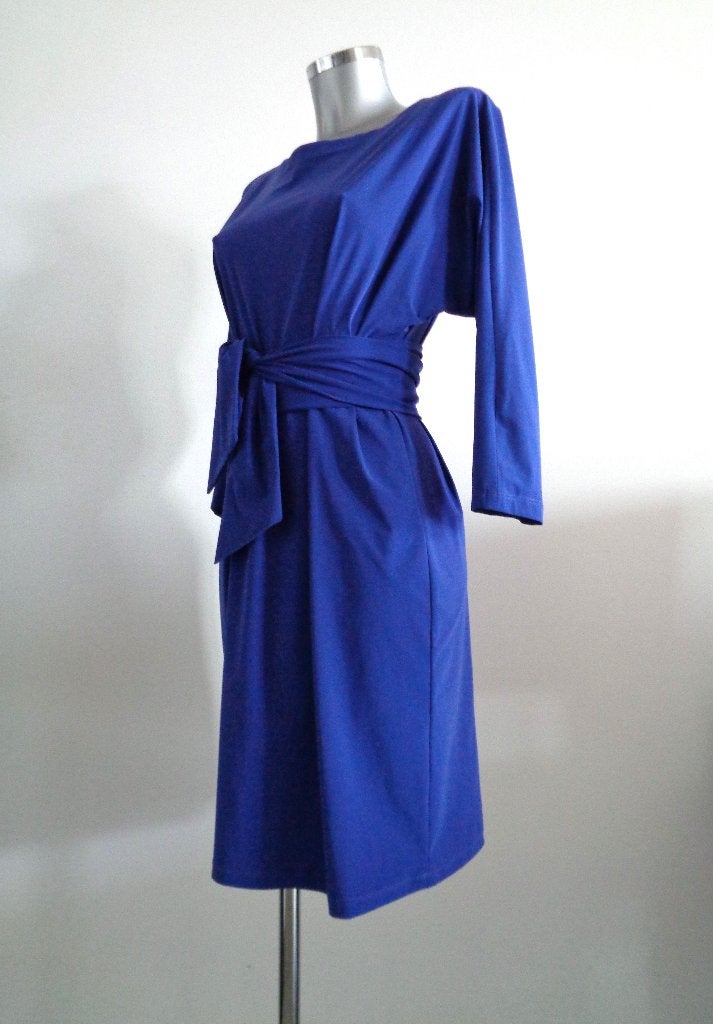 LaDress Caroline dress Travel stof NIEUW maat Large, Blauw, Maat 42/44 (L), Nieuw, Ophalen of Verzenden