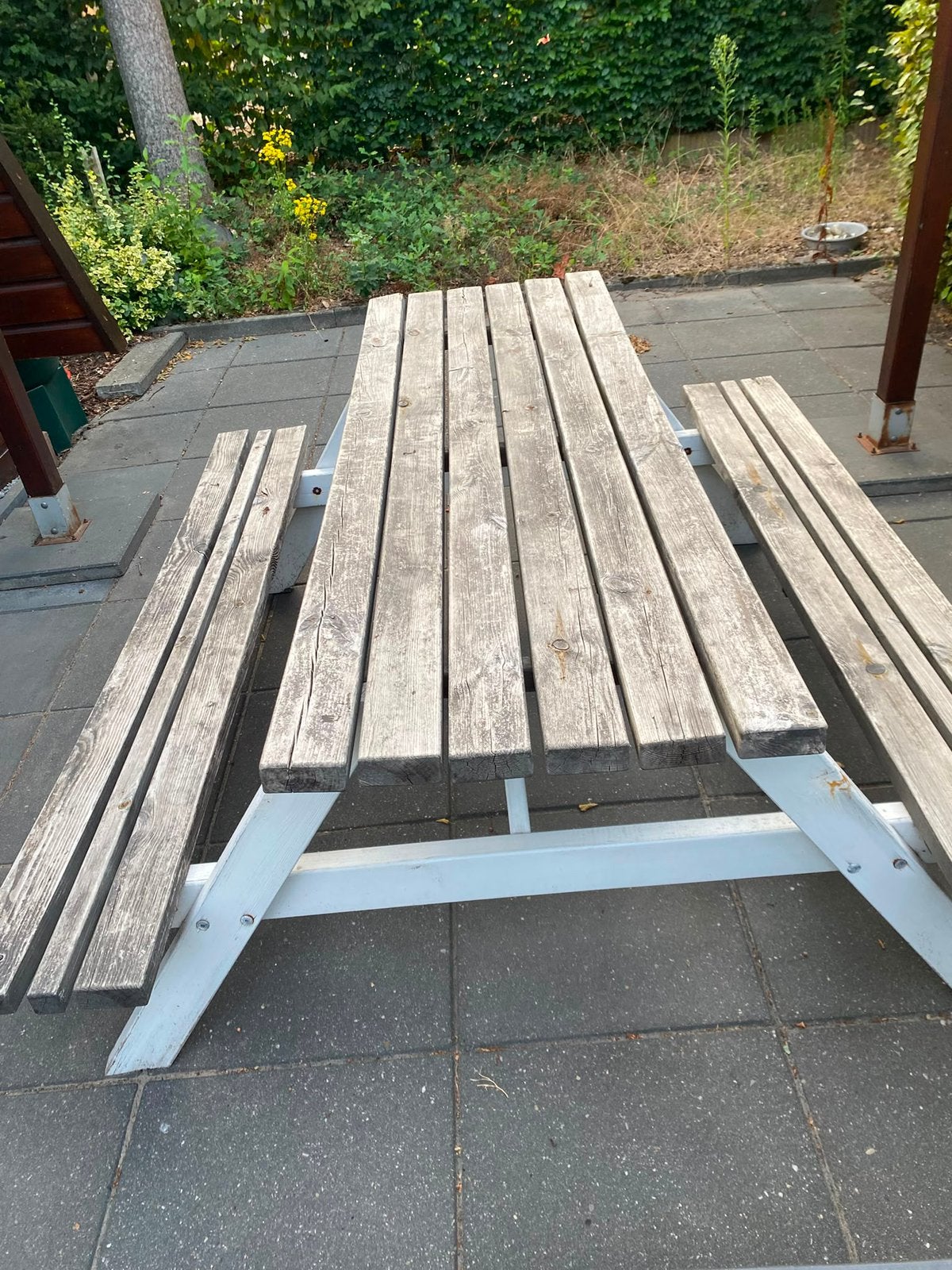 Picknick tafel, Tuin en Terras, Ophalen, Zo goed als nieuw, Rechthoekig, Hout