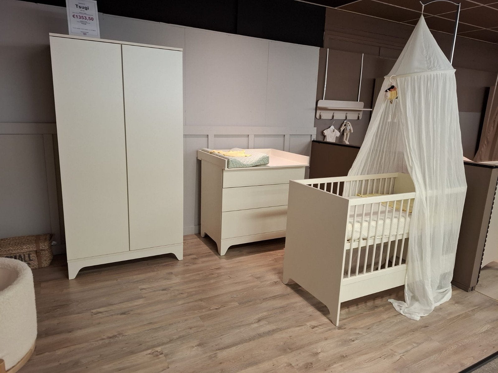 SHOWMODEL Babykamer Quax Tsugi Butter 3 delig., Ophalen, Zo goed als nieuw, Jongetje of Meisje