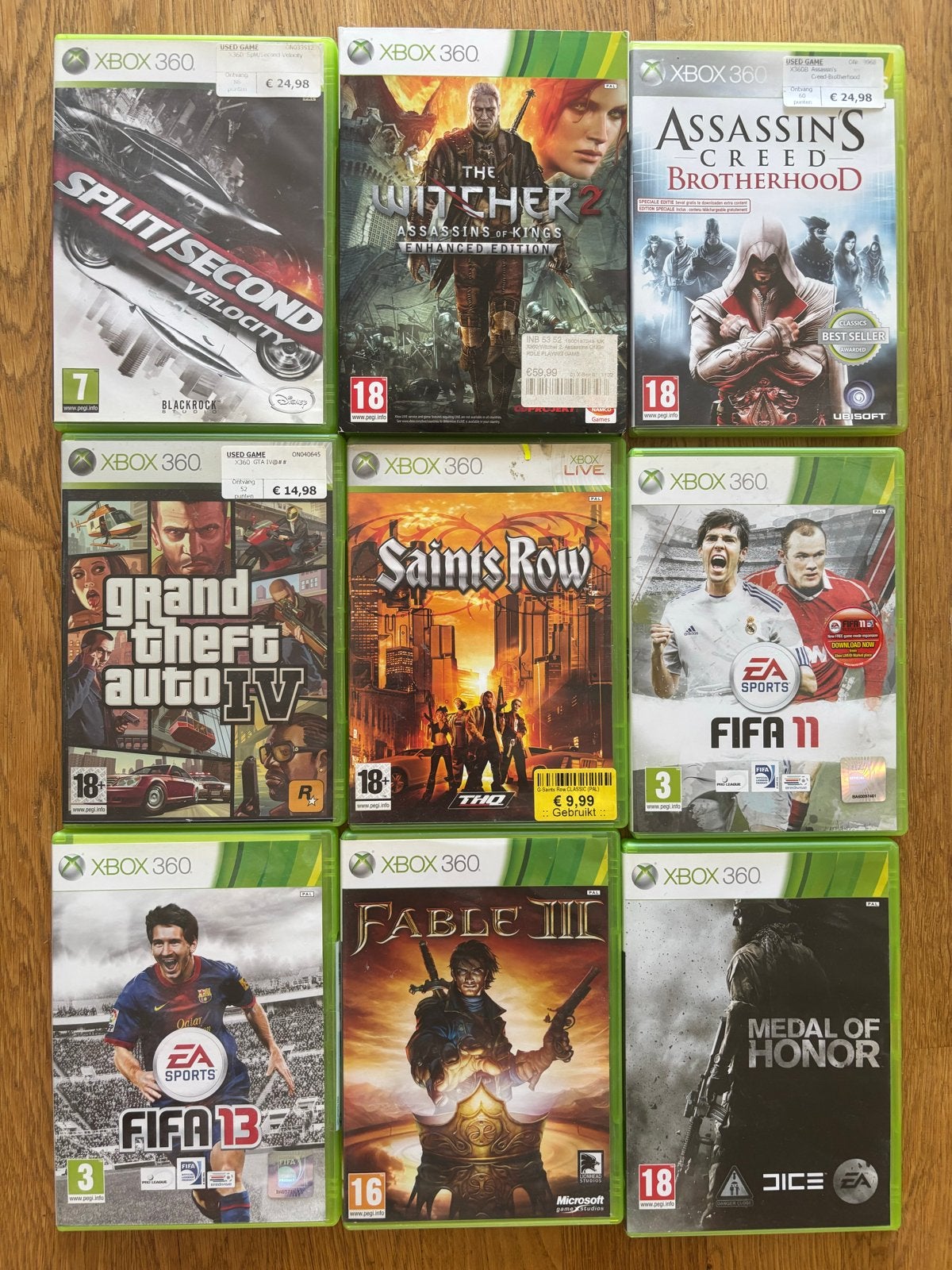 Xbox 360 Games: The Witcher 2, Assassin's Creed, FIFA, GTA, Spelcomputers en Games, Games | Xbox 360, Gebruikt, Overige genres