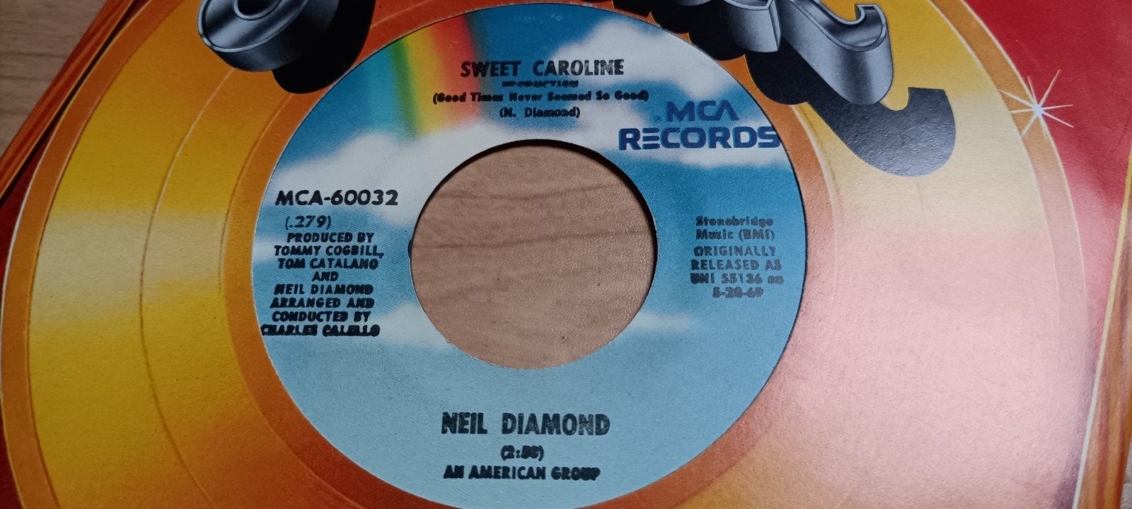 Niel Diamond - Sweet Caroline 1971, Cd's en Dvd's, Gebruikt, 7 inch, Ophalen of Verzenden, Pop