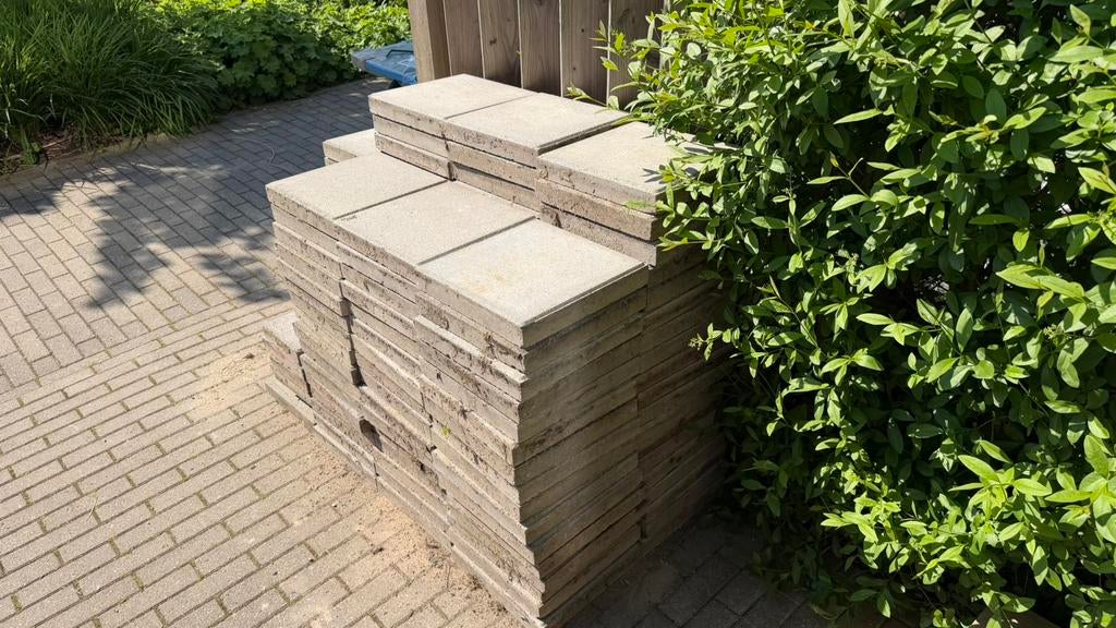 Tuintegels gratis, Tuin en Terras, Ophalen, Zo goed als nieuw