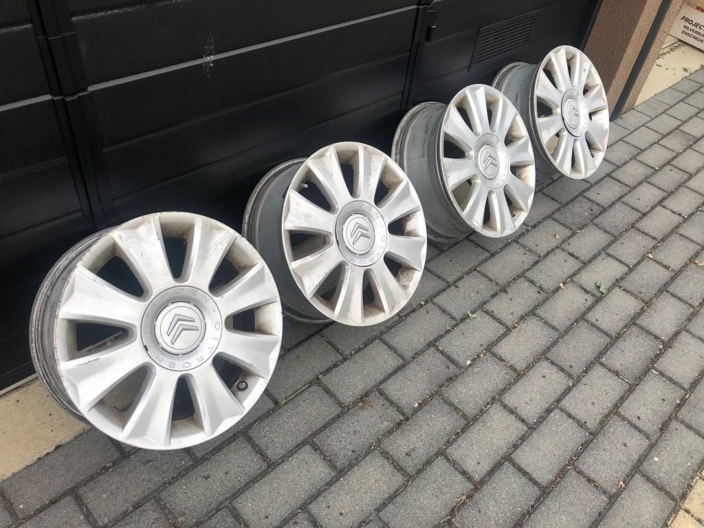 Citroën C5 Phase 2 Suzuka 16 inch set lichtmetalen velgen !!, Ophalen, Gebruikt, Velg(en), 16 inch