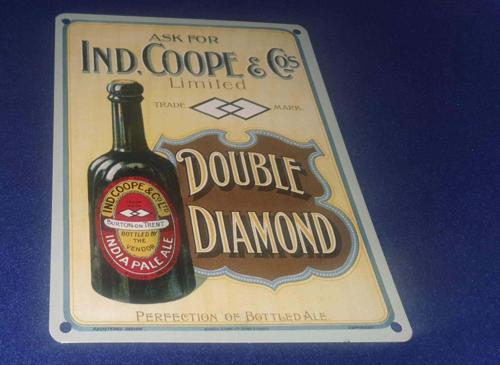 Ind Coope & Co's Double Diamond Reclamebord, Ophalen of Verzenden, Nieuw, Reclamebord