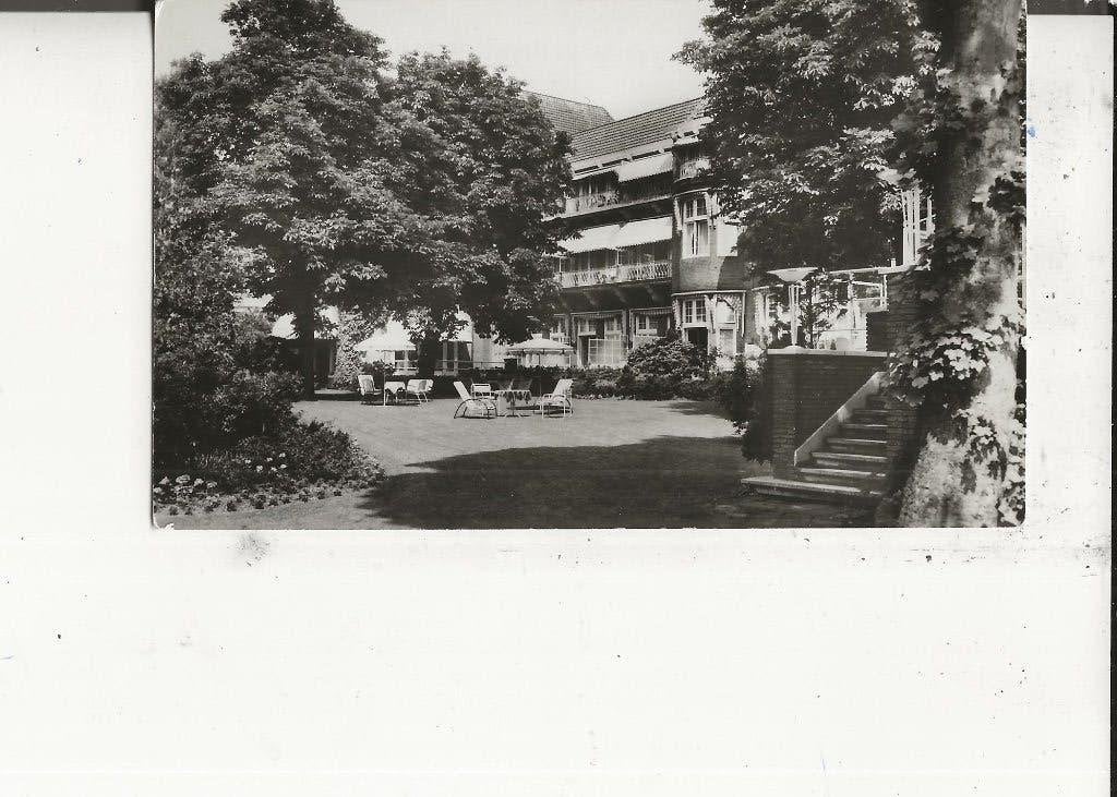 Scheveningen Hotel Wittebrug met tuin, Ophalen of Verzenden, 1940 tot 1960, Ongelopen, Zuid-Holland