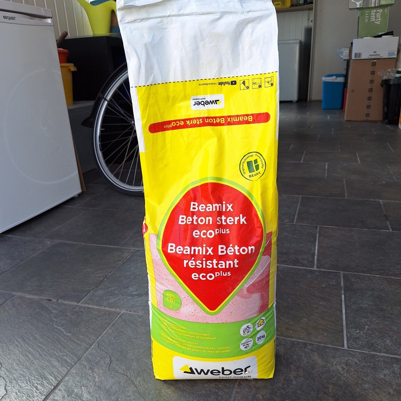Weber Beamix Beton sterk ecoplus - 20kg zak, Doe-het-zelf en Verbouw, Ophalen of Verzenden, Nieuw