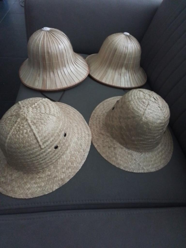 4 stuks safari hoeden., Kleding | Dames, Hoeden en Petten, Hoed, Zo goed als nieuw, Safari hoed, One size fits all