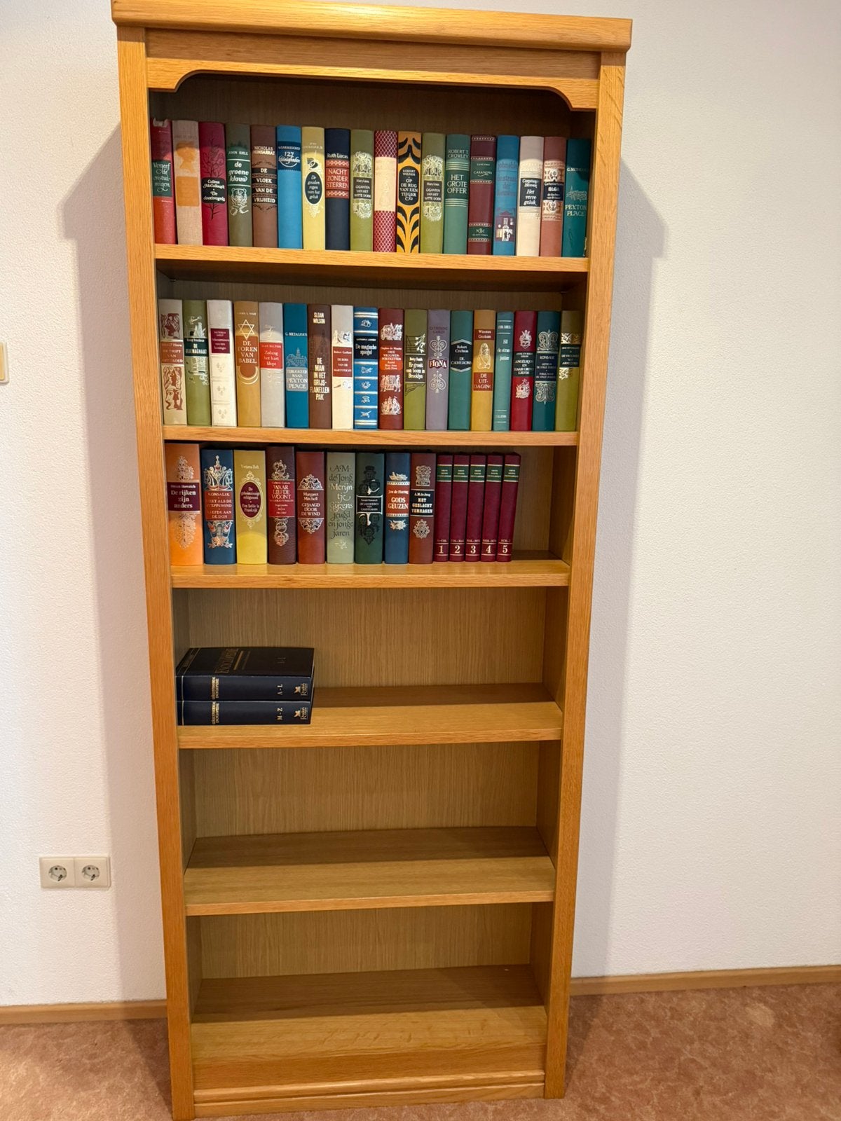 Eiken boekenkast, Ophalen, Gebruikt, 50 tot 100 cm, 150 tot 200 cm